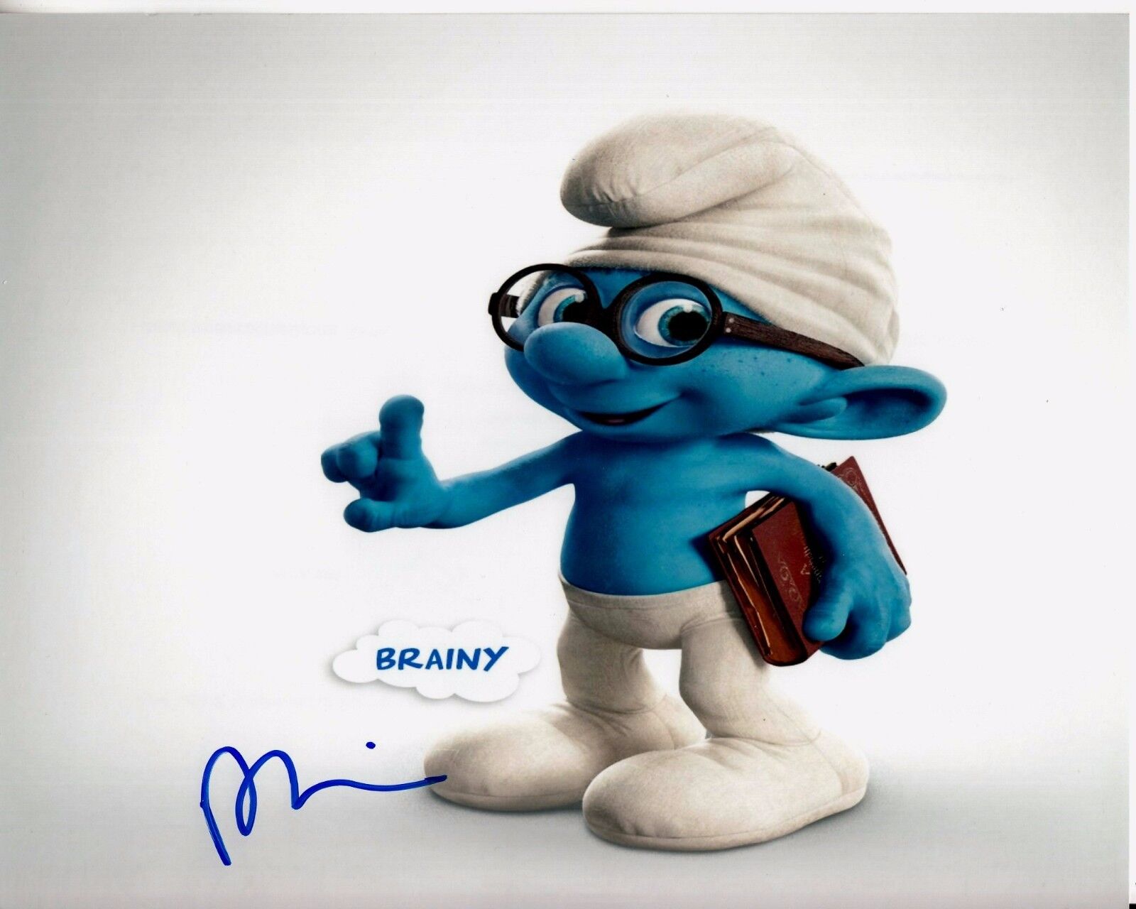 FRED ARMISEN hand-signed THE SMURFS 8x10 w/ uacc rd coa COLOR CLOSEUP OF BRAINY