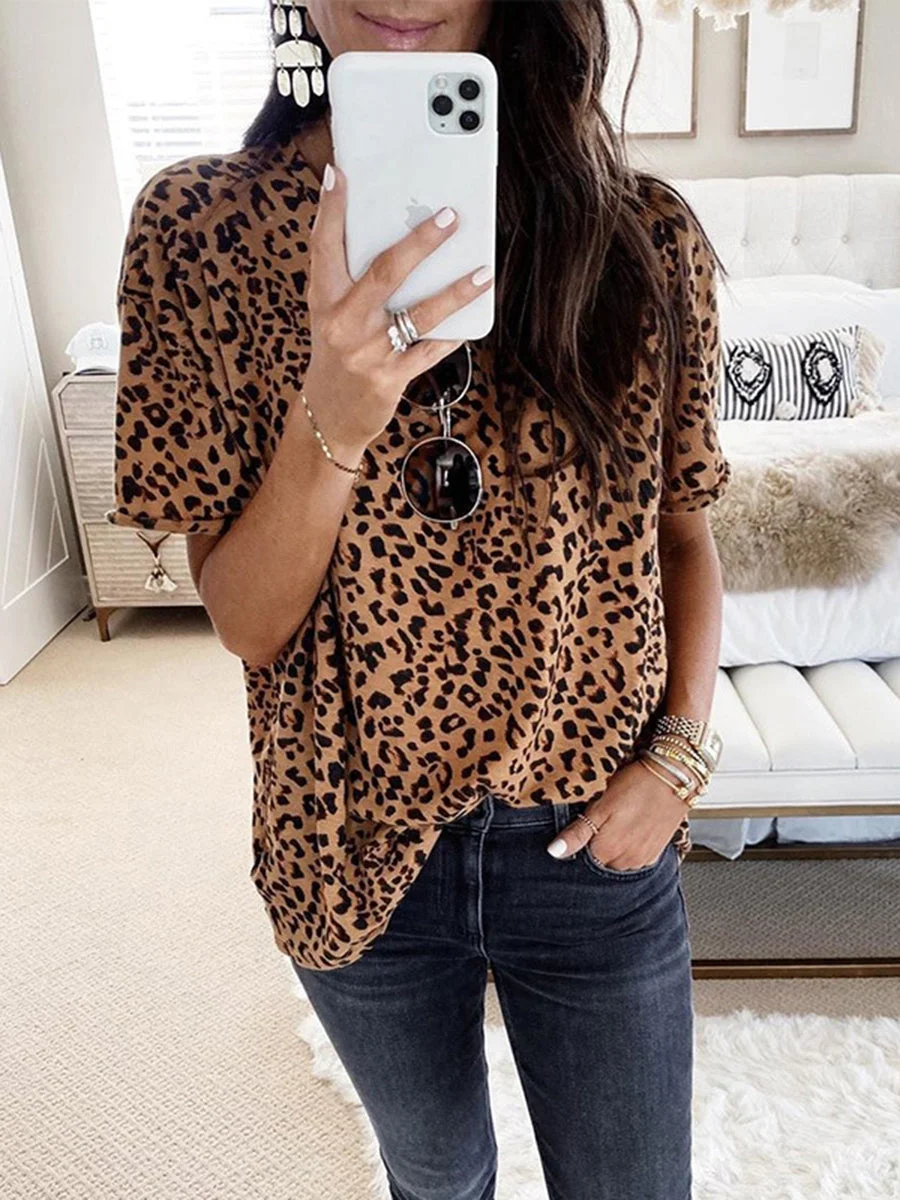 Leopard Short Sleeves T-shirt