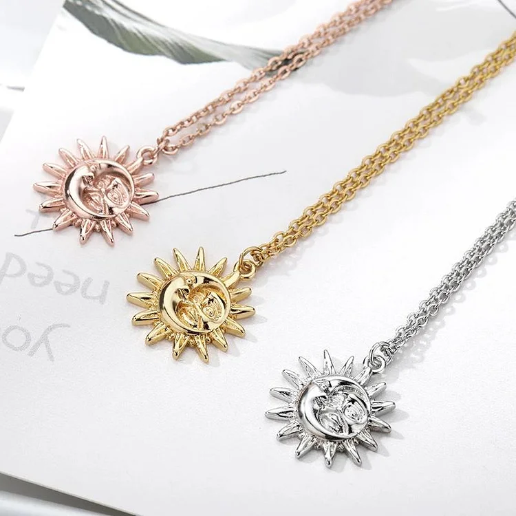 Vintage Sun and Moon Stainless Steel Necklace | 168DEAL