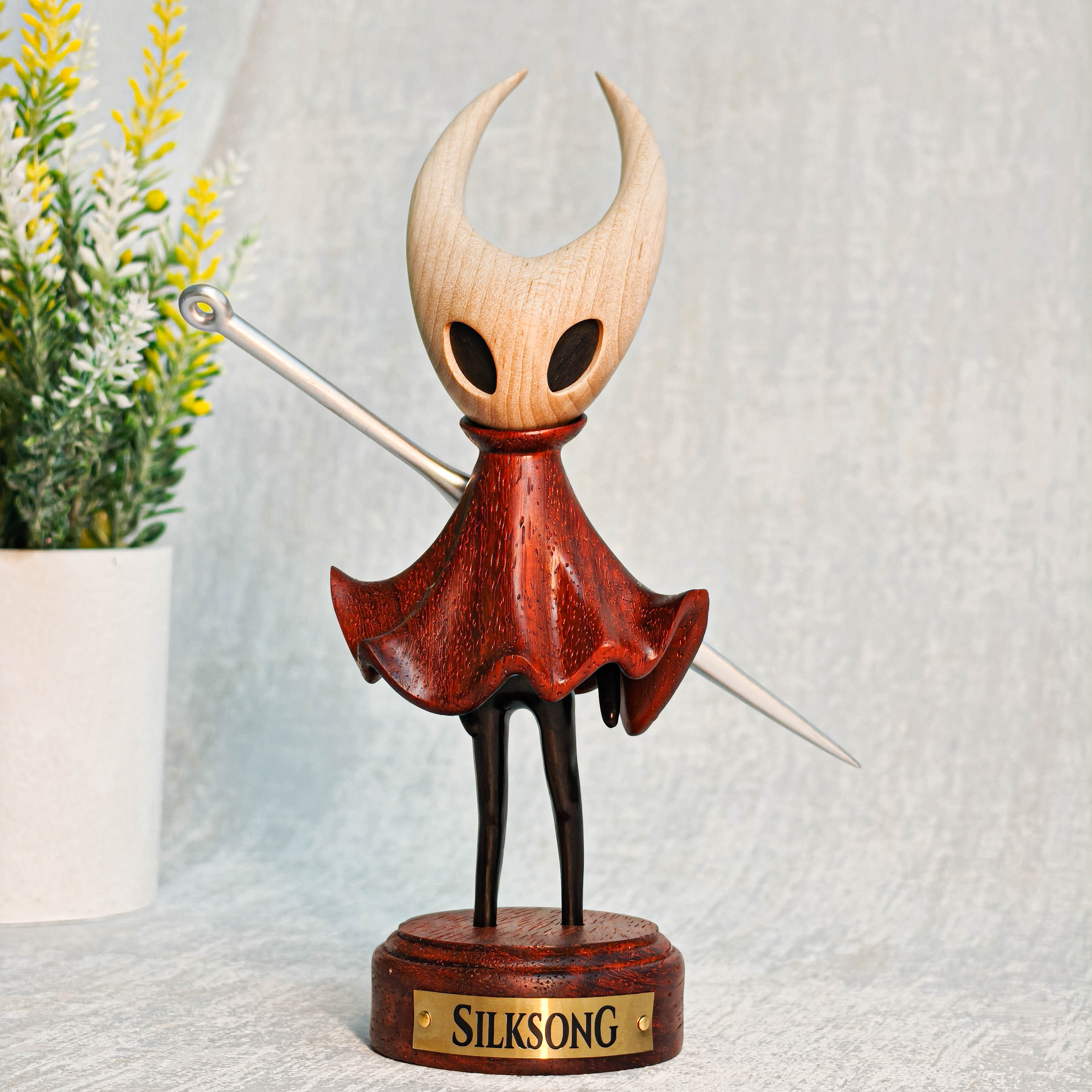 Hollow Knight Silksong Hornet Wood carving 
