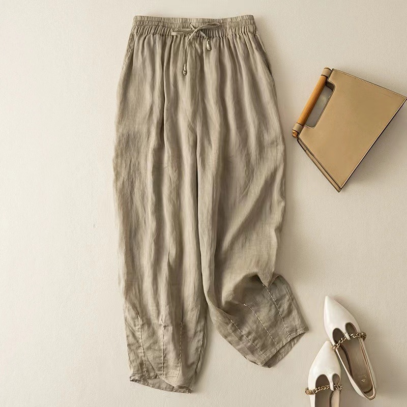 Rotimia Artistic Retro Loose Cotton Linen Casual Pants