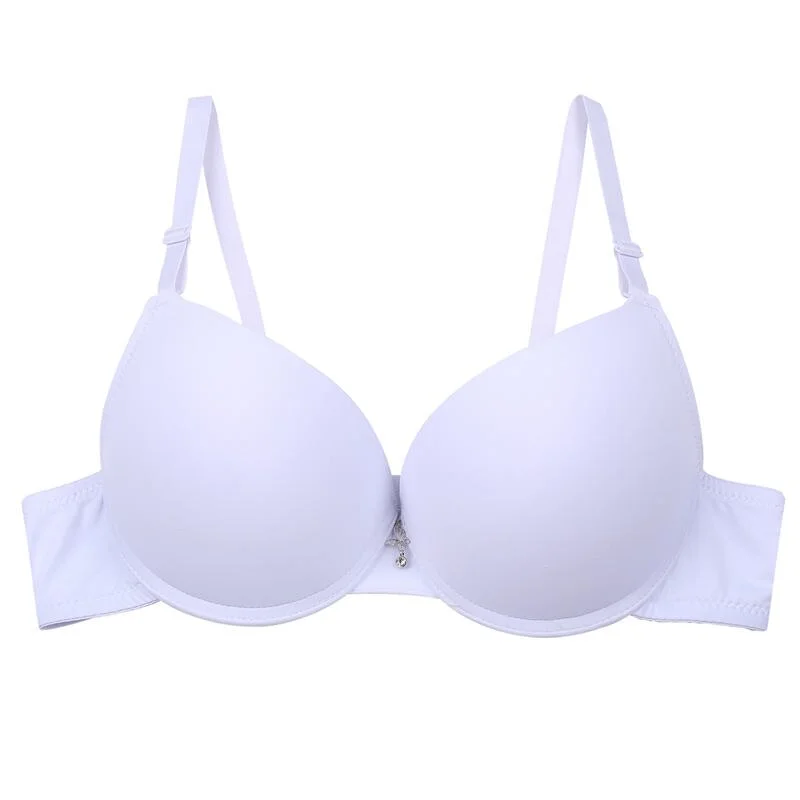 C/D Cup Brassiere Women Bras Push Up Seamless Bralette Solid Color Sexy Bra for Female Underwear Intimates Lingerie Black/White