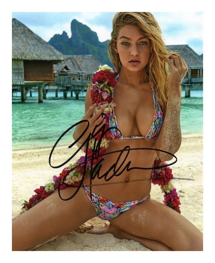 GIGI HADID AUTOGRAPHED SIGNED A4 PP POSTER Photo Poster painting PRINT 9