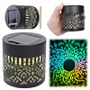 Solar Fence Lights Mandala Theme Waterproof Metal Solar Powered Deck Step Stair Lights for Garden Post Patio Decor Gifts for Women Mom