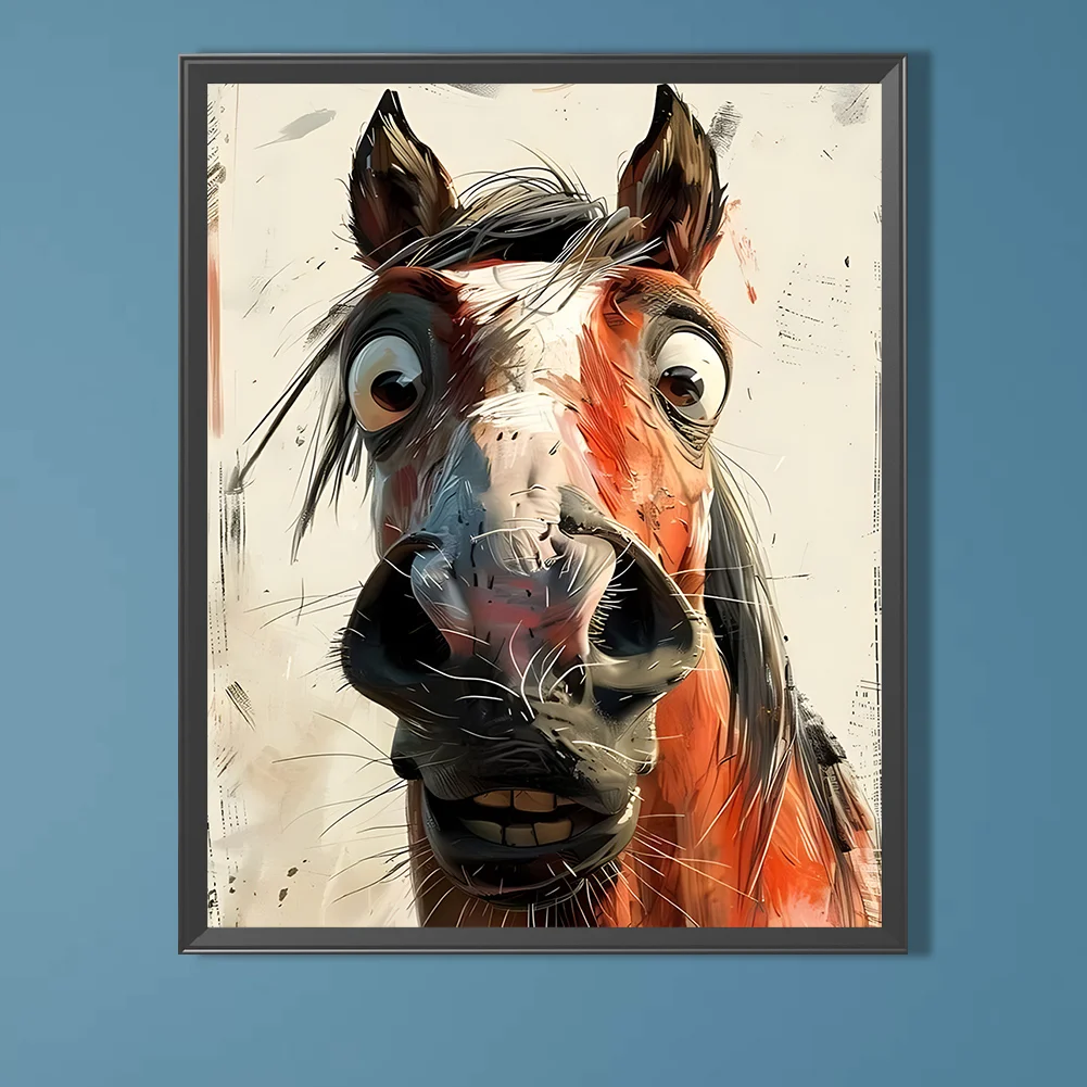 Diamond Painting - Full Round Drill - Funny Donkey(Canvas|40*50cm)