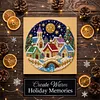 (25x25cm)DIY Pearl Painting Xmas Framed Handmade Pearl Material Art Kit Living Room Decor