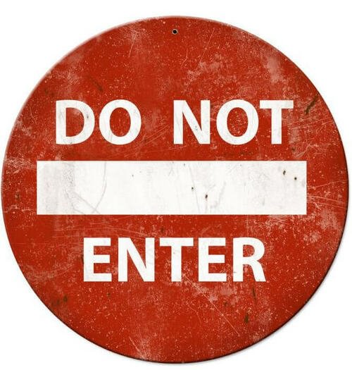 Do Not Enter Warning- Round Shape Tin Signs/Wooden Signs - 30*30CM