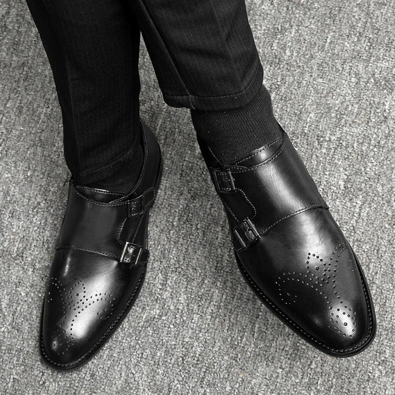 Men Oxford Shoes genuine leather Classic Style Formal Man Dress Business Office Wedding party Lace Up Pointed Toe Men Shoes