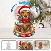 DIY Christmas Dachshund-Acrylic Diamond Painting Ornaments With Shaking Head Function