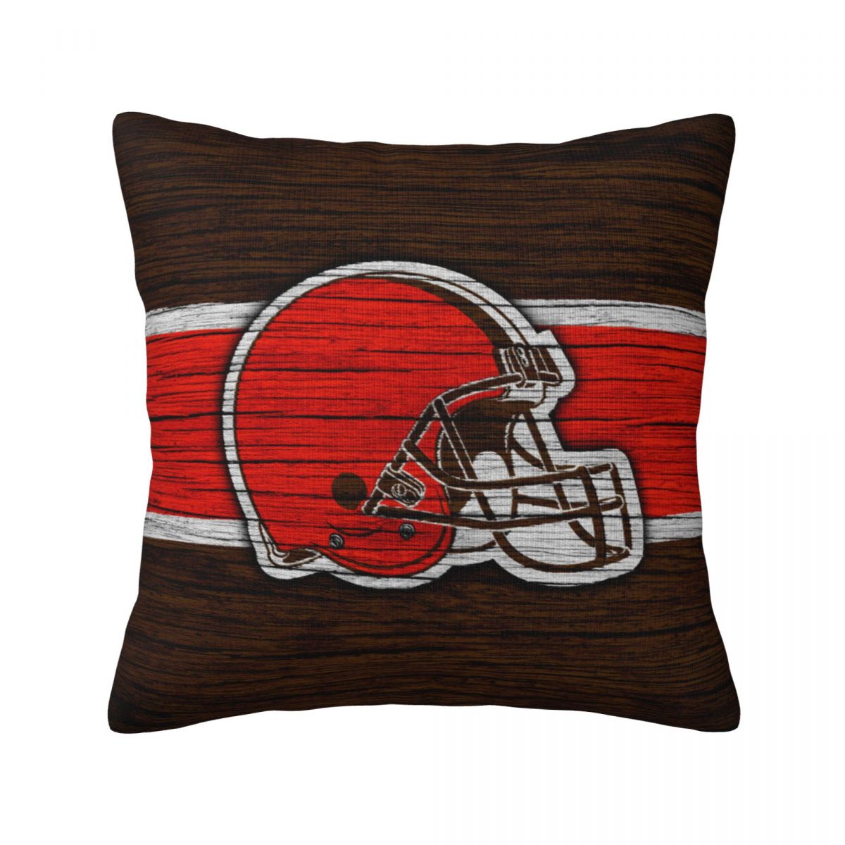 Cleveland Browns Wooden Texture Decorative Throw Pillow