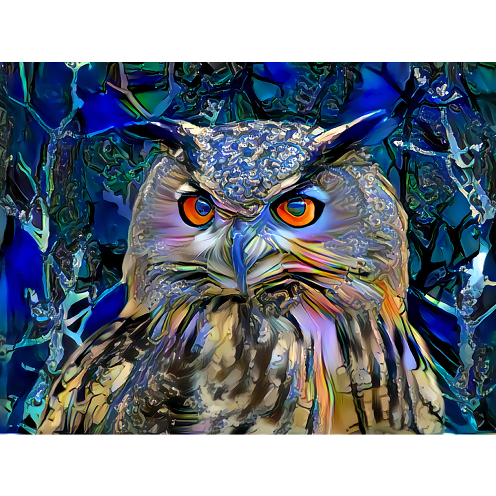 

(Multi-Size) Owl - Round/Square Drill Diamond Painting, Square diamond 50*60cm, 501 Original