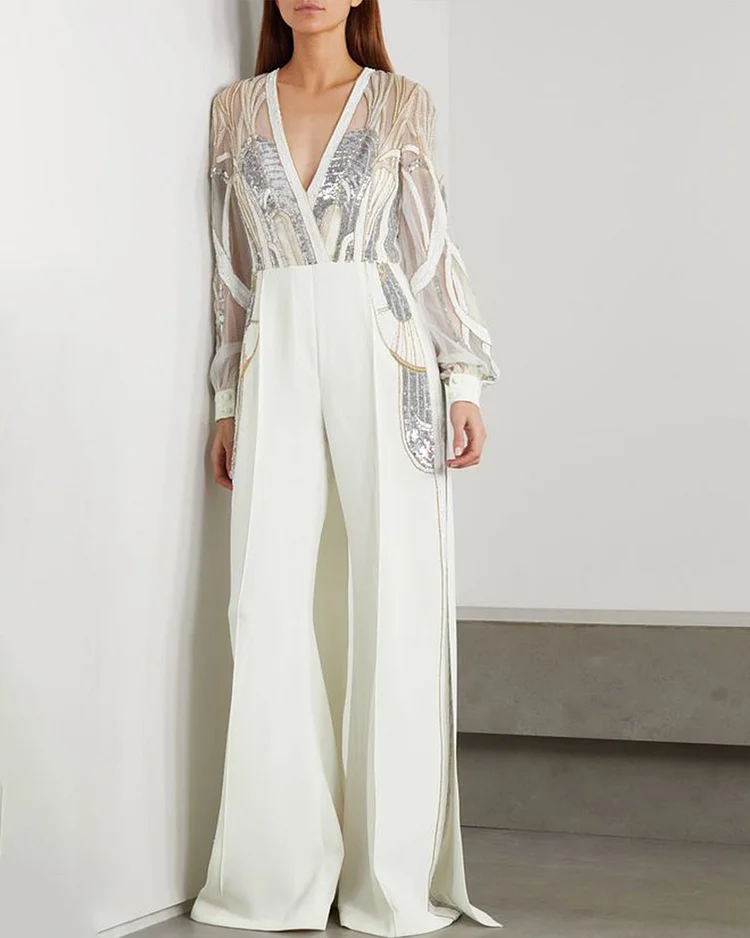 Elegant sequined jumpsuit