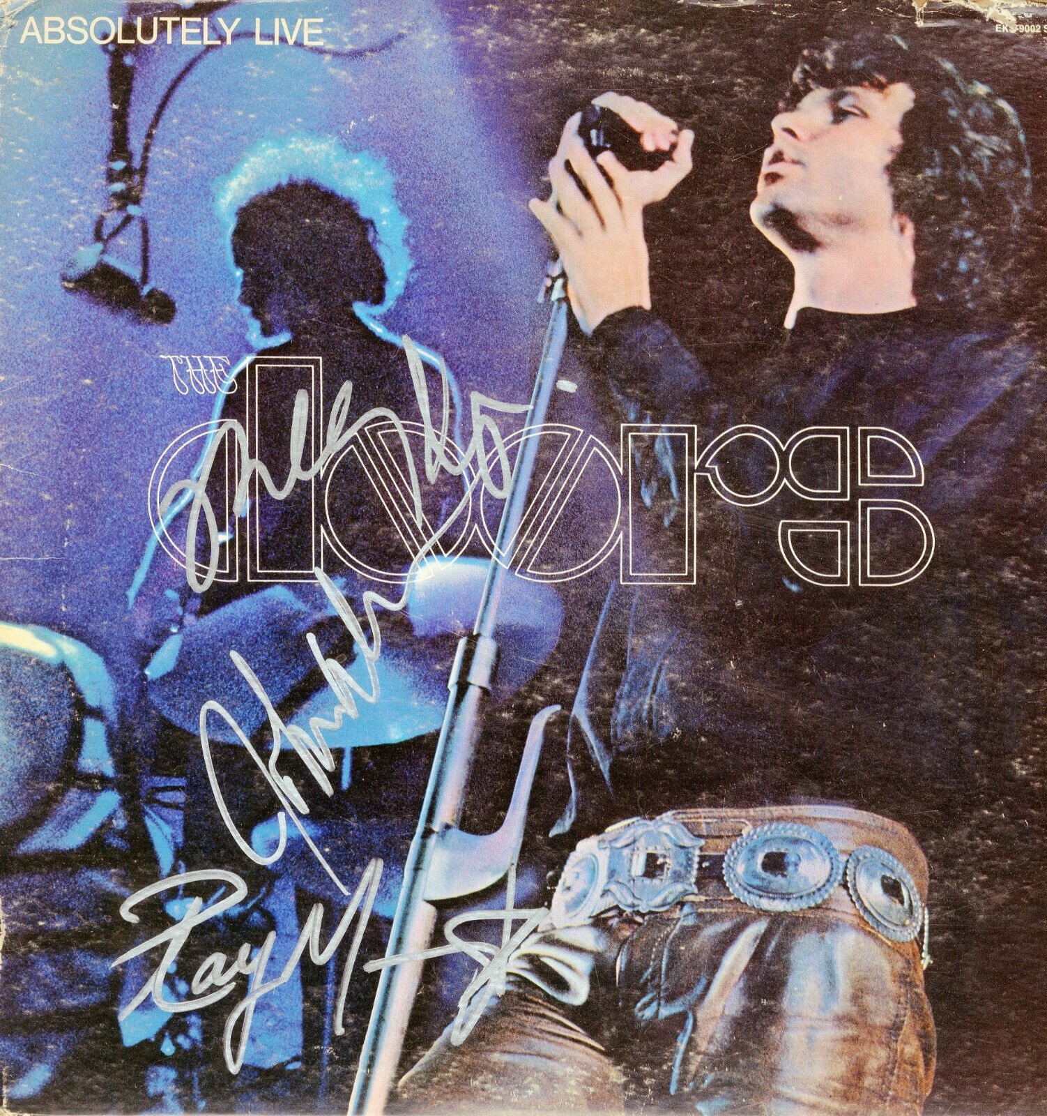 THE DOORS Signed 'Absolutely Live' Photo Poster paintinggraph Manzarek Densmore Krieger preprint