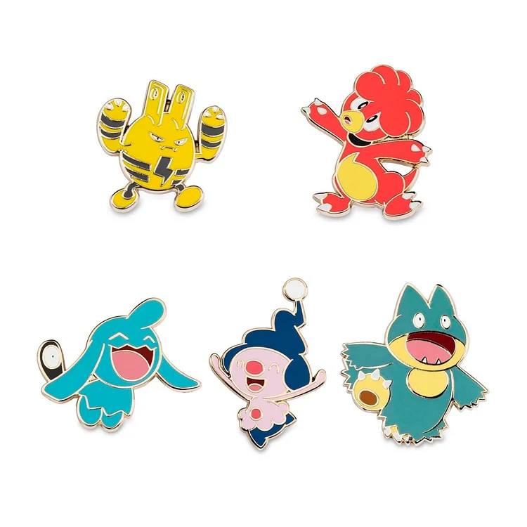 Elekid, Magby, Wynaut, Mime Jr. & Munchlax Pokémon Pins (5-Pack)