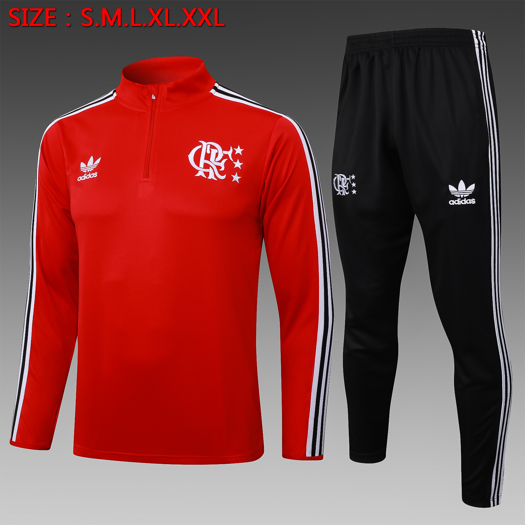 2025/2026 Flamengo Half-Pull Training Suit Red Retro version Football Shirt 1:1 Thai Quality