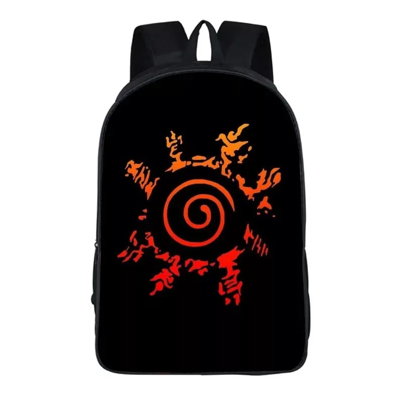 Buzzdaisy Anime Naruto Uzumaki Hatake Kakashi Uchiha Sasuke #10 Backpack School Sports Bag