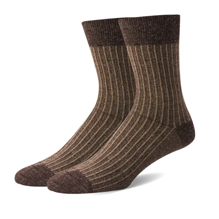 Comstylish Men's Autumn And Winter Warm Striped Socks