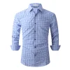 Men's Printed Long Sleeve Plaid Shirt