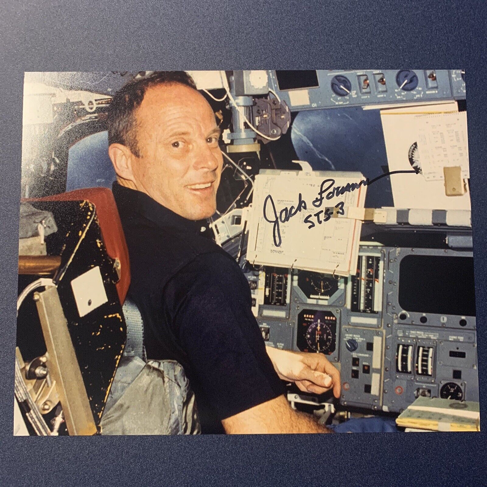 JACK LOUSMA HAND SIGNED 8x10 Photo Poster painting NASA ASTRONAUT NAVAL PILOT AUTOGRAPHED COA