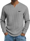 Men's Casual All-Match Waffle Long Sleeve