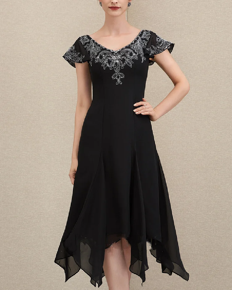 FASHION ELEGANT LACE EMBROIDERED DRESS