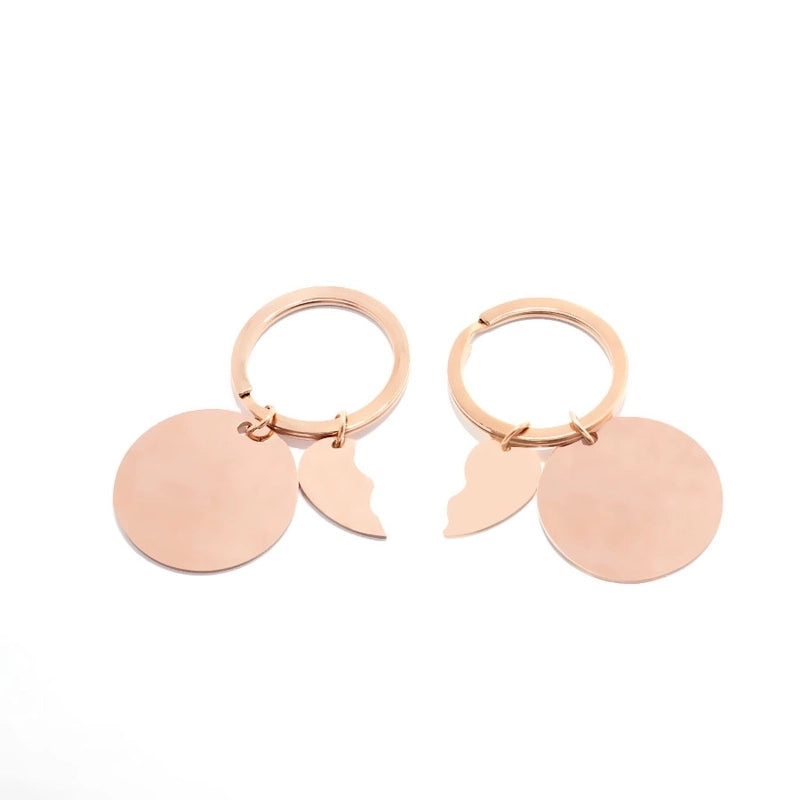 Minimalist Classic Style Solid Color Titanium Steel Unisex Bag Pendant Keychain