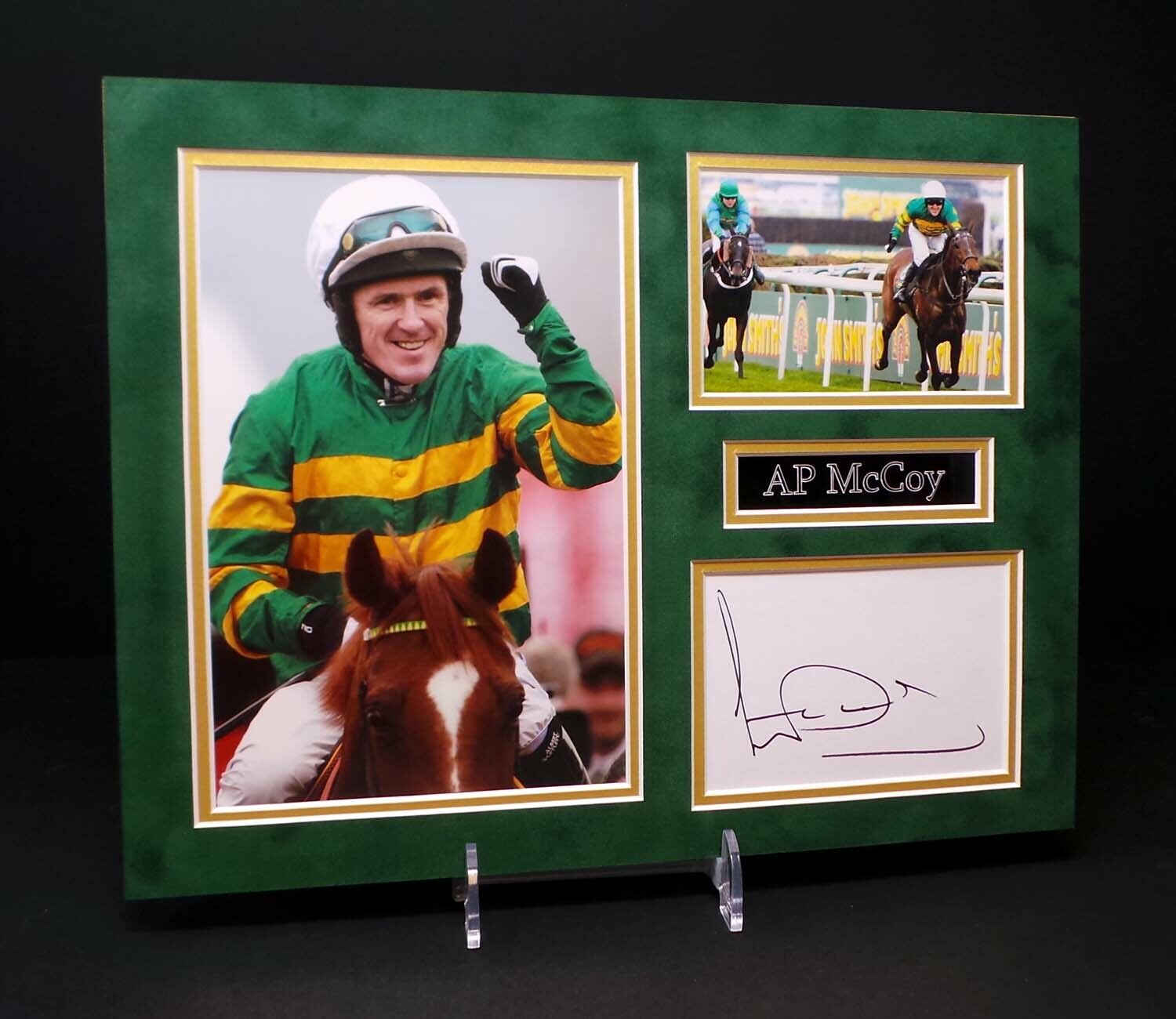 AP McCOY Signed Mounted Photo Poster painting Display B AFTAL RD COA Horse Racing Jockey