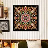 Schwarzes Gold, Mandala-Blumenornament, speziell geformte 5D-DIY-Teilbohrer, Diamanten, Punkte, Edelstein-Kunstsets mit Rahmen, Diamanten, Gem&auml;lde, Ed