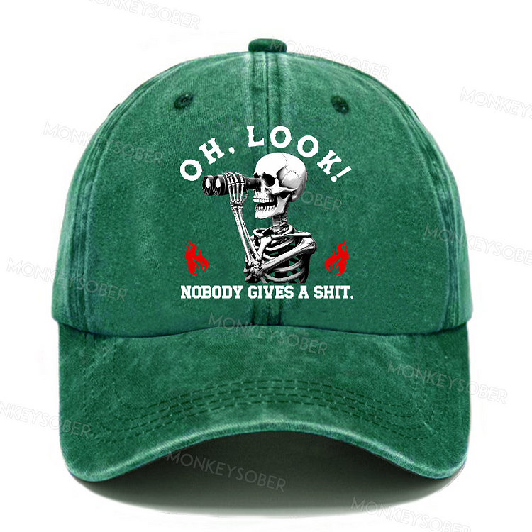 Personalized "Oh Look Nobody Gives A Shit" Custom  Washed Baseball Caps