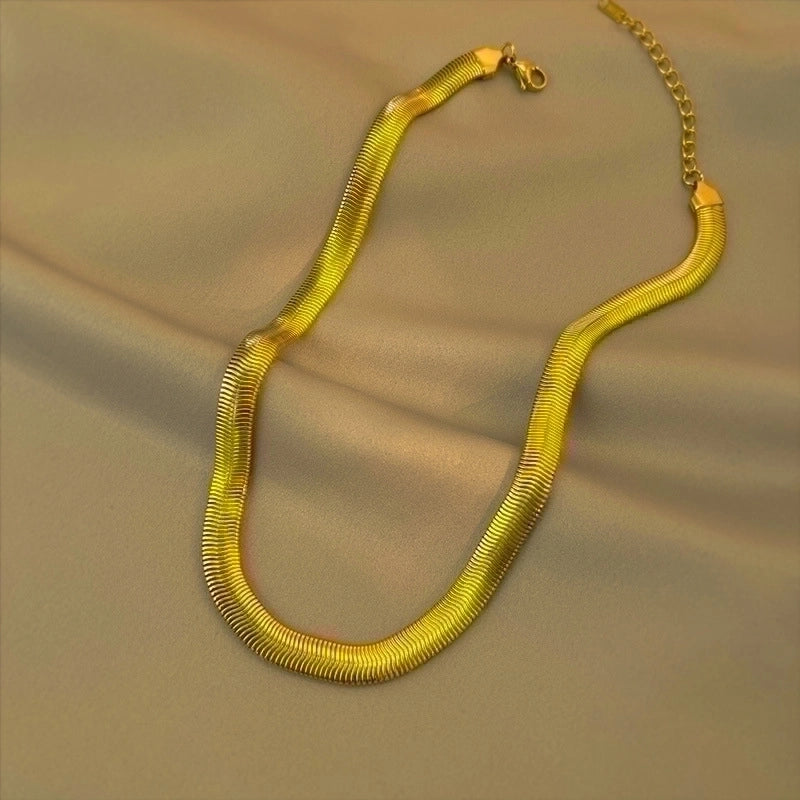 Fashion Geometric Titanium Steel Patchwork Plating Chain Necklace 1 Piece