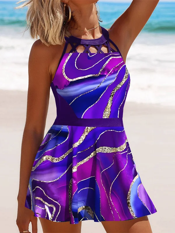 Colorful Printed One-Piece Swimsuit