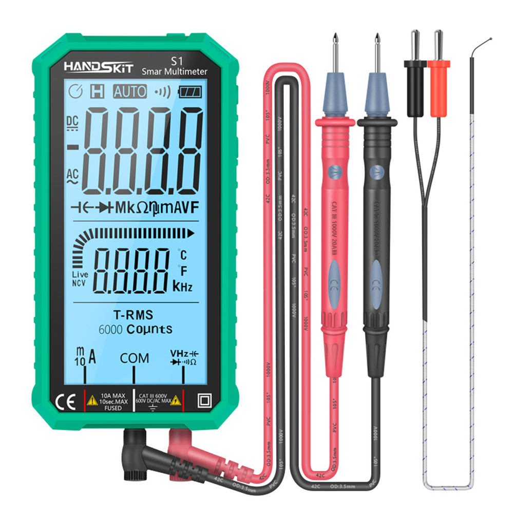 

6000 Counts AC DC Current Voltage NCV LCD Digital Multimeter with Backlight, 501 Original