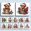 12pcs Christmas Yak-11CT Stamped Cross Stitch Set 12.5*12.5cm/4.92*4.92in tapestrymarket