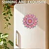 &Eacute;tiquette acrylique DIY double couche &agrave; double couche en diamant &agrave; roulettes en diamant magn&eacute;tois, mandalas roses, aimants &agrave; peinture en diamant, autocollants DIY r&eacute;frig&eacute;rateur, autocollants en cristal pour adultes, d&eacute;corations int&eacute;rieures d&eacute;butantes