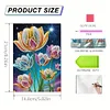 DIY Flower A5 Special Shaped 50 Pages Diamond Painting Notebook