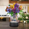 Acrylic Double Sided Butterfly Vase Diamond Painting LED Night Light Kit