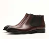 Classic Men Chelsea Leather Ankle Boots Sale