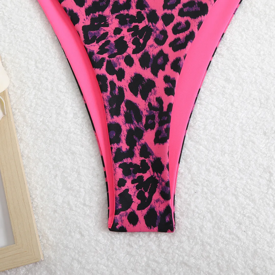 Churchf 2025 New Leopard Print Sexy Bikini Sling Swimsuit Female Senior Feel Beach Spa Swimsuit