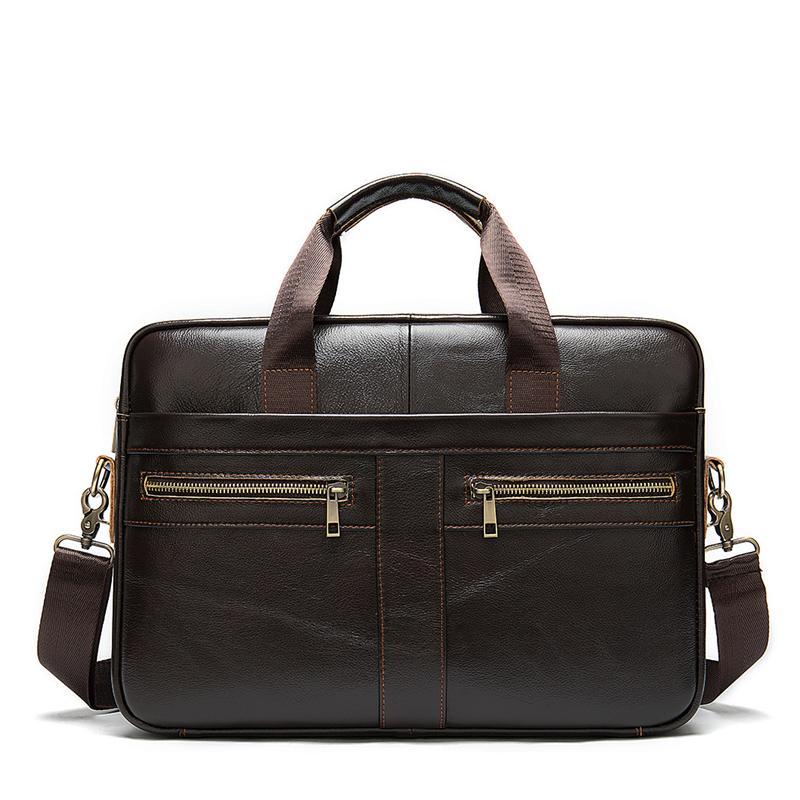 Mens Business Briefcase Vintage Leather Shoulder Bag
