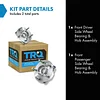 TRQ Front Wheel Hub Bearings Assembly Set Compatible with 2004-2007 Chevrolet Malibu 2005-2007 Pontiac G6