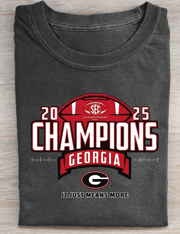 SEC Champion 2025 Georgia Bulldogs T-Shirt
