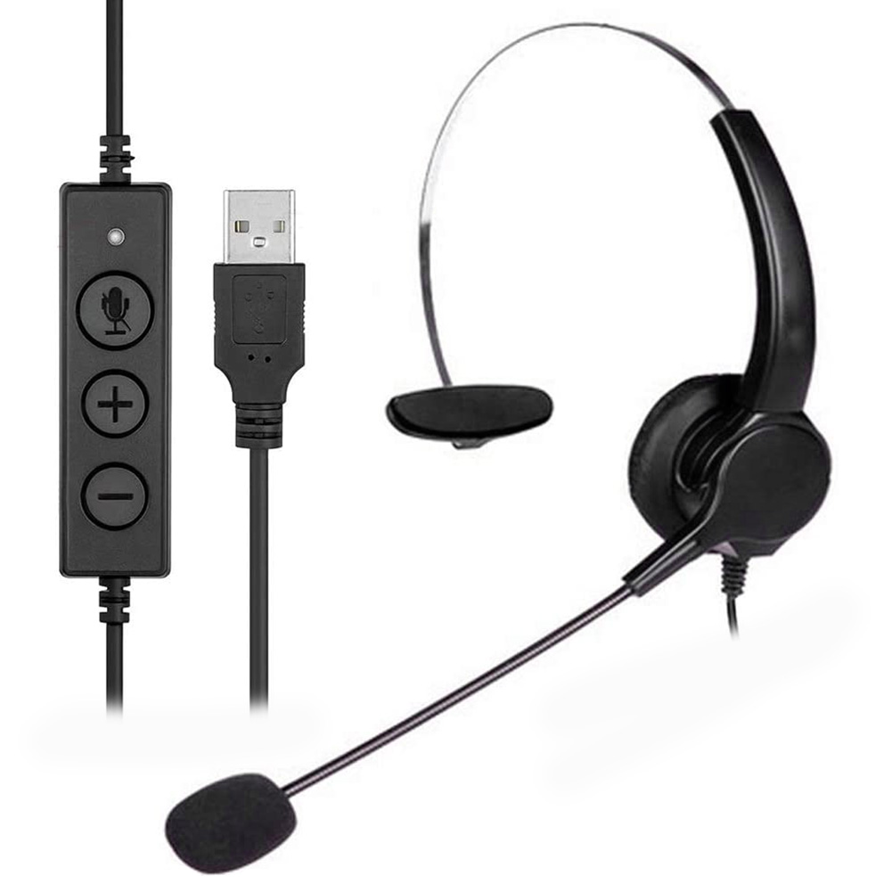 

Telephone Headset Call Center USB Corded Offical Headphone for PC Business, 501 Original