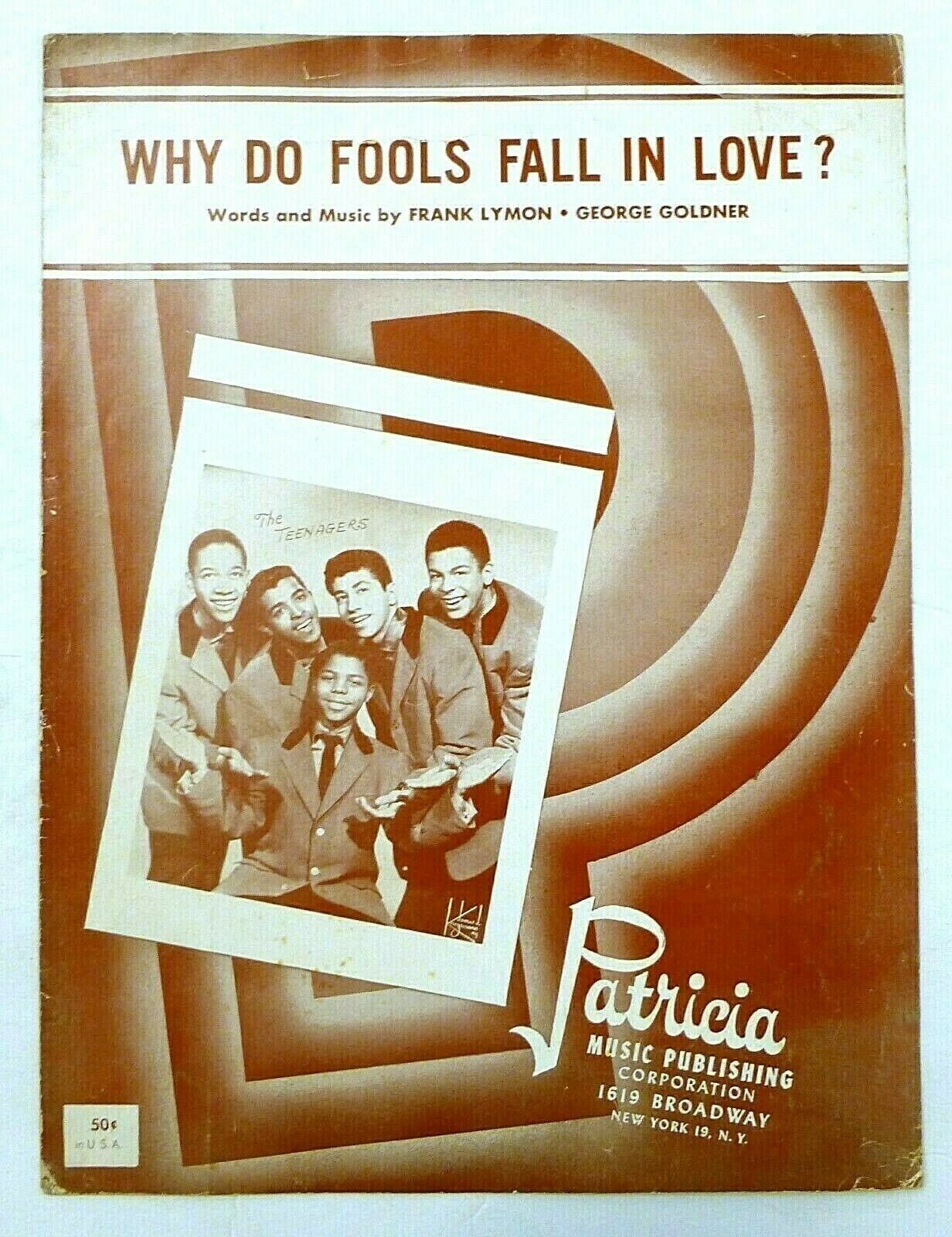 WHY DO FOOLS FALL IN LOVE The Teenagers Sheet Music (FM) #356