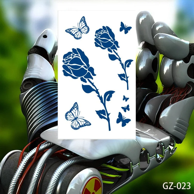 Temporary Tattoo Sticker Cute Tooth Fairy Butterfly Angel Juice Ink Lasting Waterproof Girl Chest Face Neck Realistic Fake Tatoo