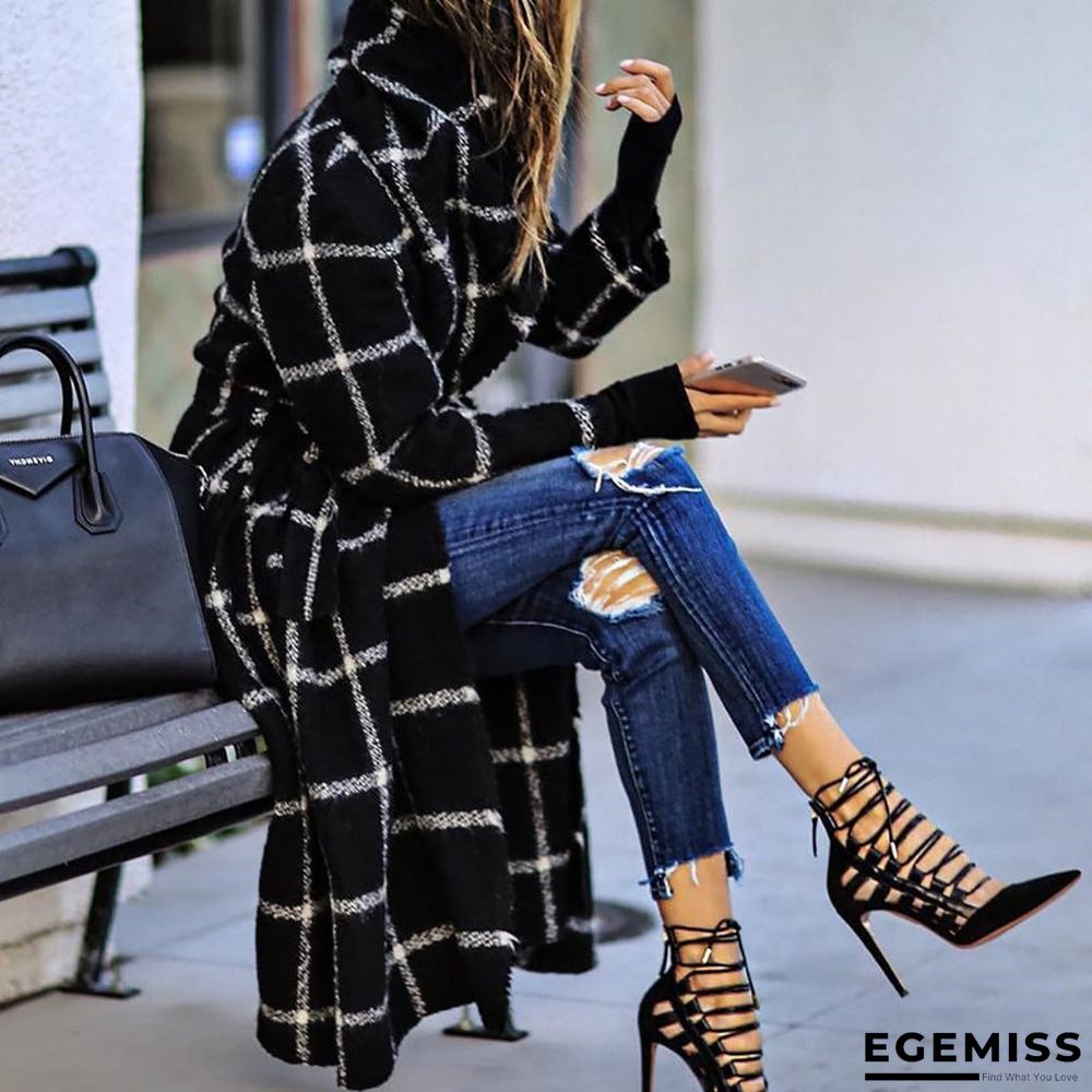 Fall/Winter Houndstooth Casual Coat | EGEMISS