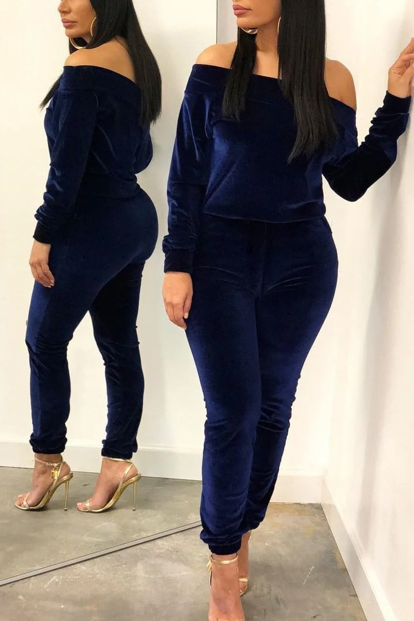 Sexy Strapless Velvet Two Piece