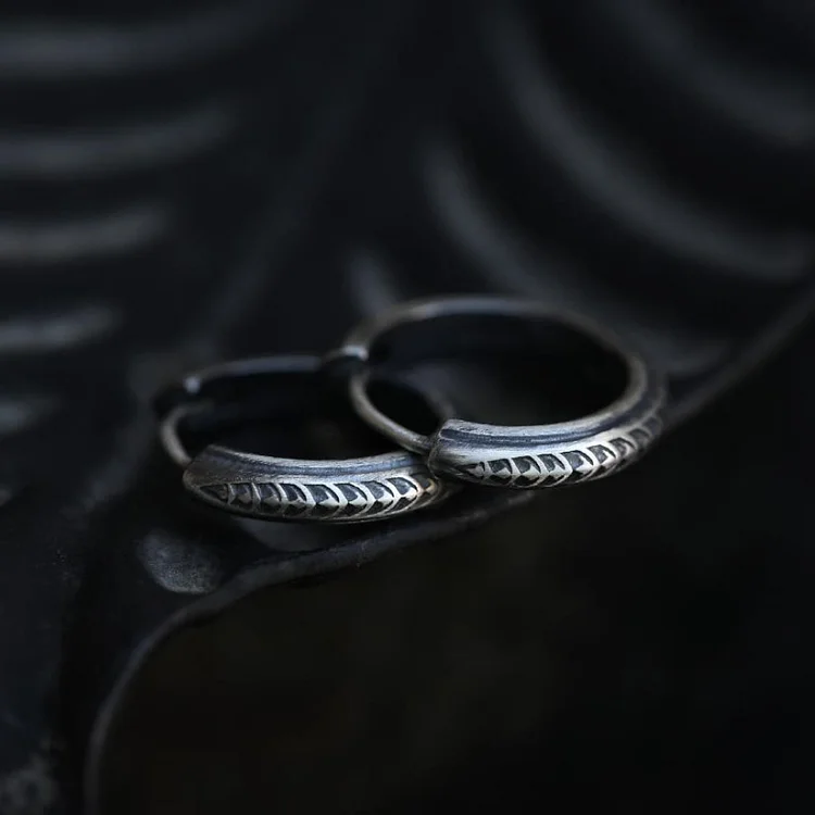 Coutureaura 925 Sterling Silver Dragon Scale Earrings