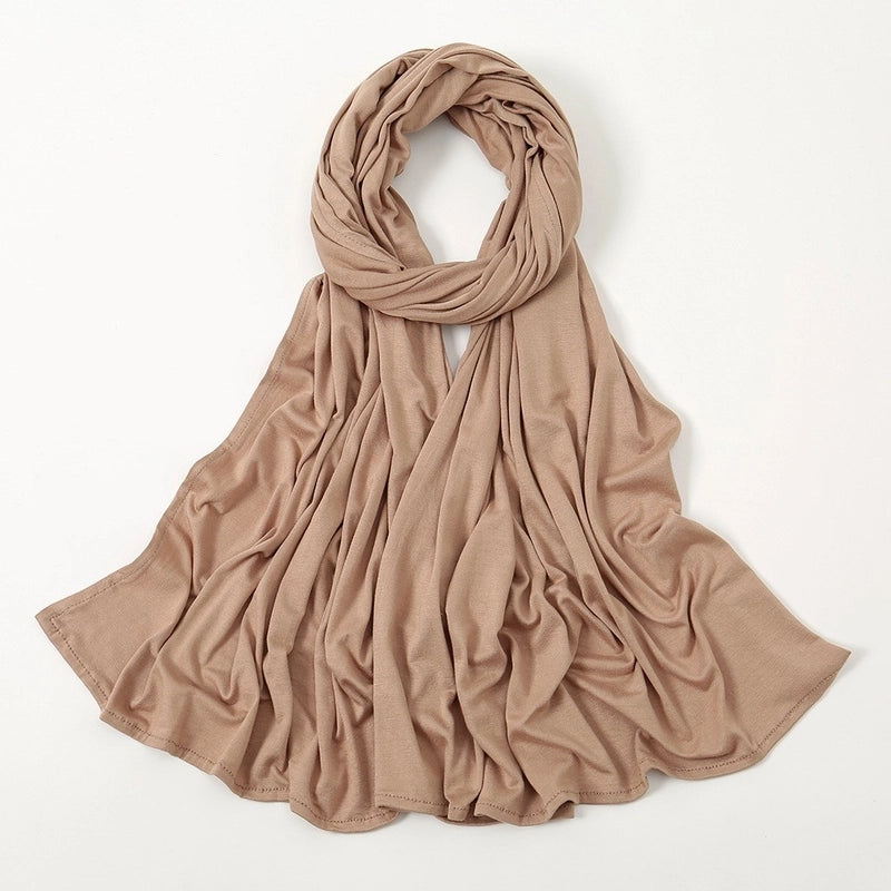 Hot New Solid Color Mercerized Cotton Jersey Scarf Soft Scarf Spot