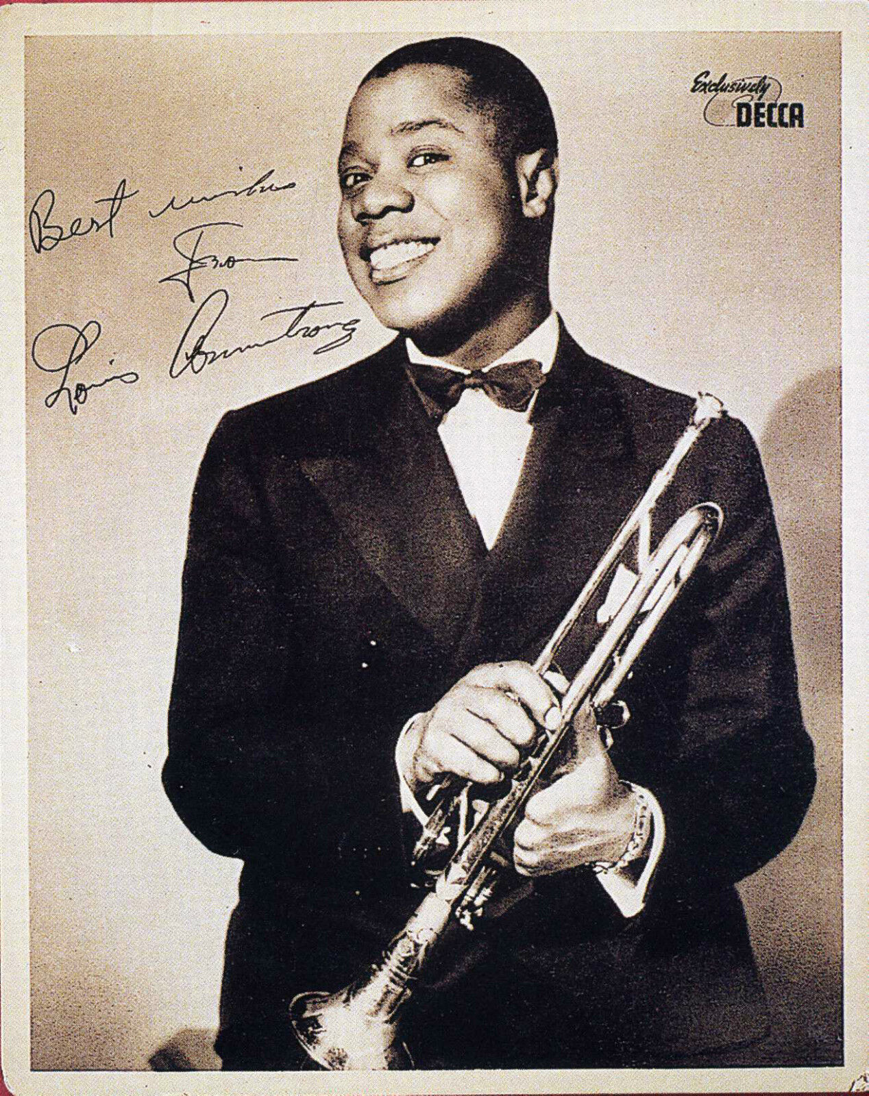 LOUIS ARMSTRONG Autographed Photo Poster paintinggraph Jazz Musician / Singer Trumpeter Preprint