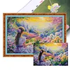 Girl in Monet Style-11CT Stamped Cross Stitch 70*50cm (Big Size)